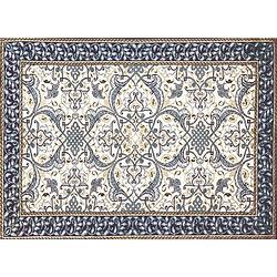 Foto van Exclusive edition tapijt classic 195 x 135 cm polyester blauw/crème