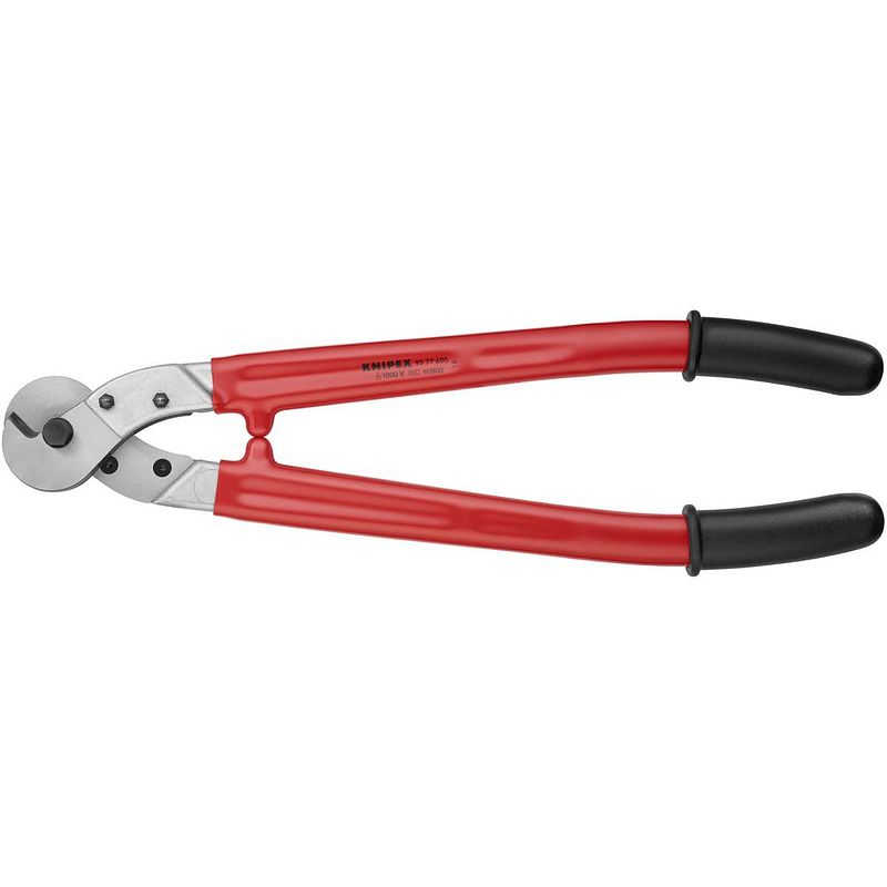 Foto van Knipex 95 77 600 draadkabelschaar geschikt voor (striptechniek) alu- en koperkabel, een- en meerdraads 14 mm 150 mm² 0