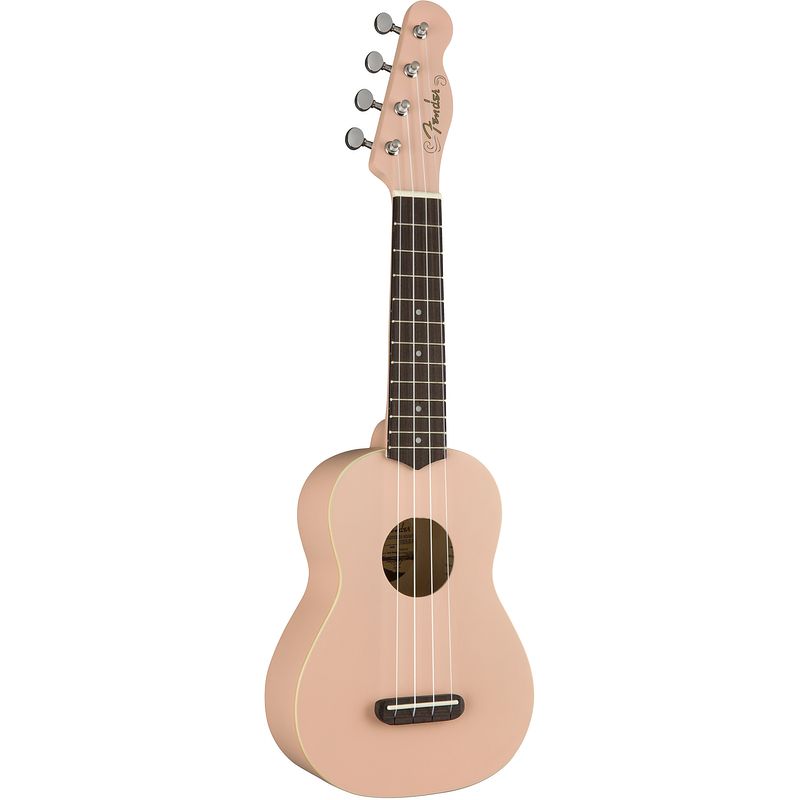 Foto van Fender california coast venice sopraan ukelele shell pink