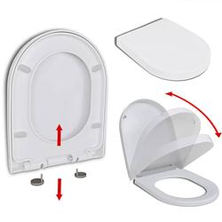 Foto van Vidaxl toiletbril soft-close met quick-release ontwerp vierkant wit