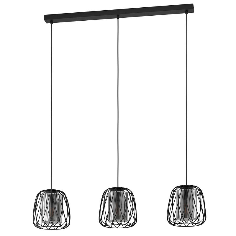 Foto van Eglo floresta hanglamp - e27 - 89 cm - zwart