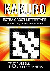 Foto van Kakuro - extra groot lettertype - 75 puzzels voor beginners - puzzelboeken & meer - paperback (9789464806649)