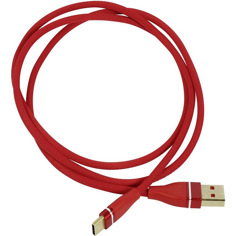 Foto van Radxa rockpi_usb2.0_type_atoc stroomkabel [1x usb-a 2.0 stekker - 1x usb-c stekker] 1.00 m rood