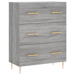 Foto van Vidaxl dressoir 69,5x34x90 cm bewerkt hout grijs sonoma eikenkleurig