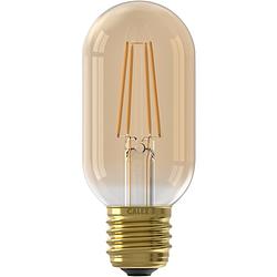 Foto van Calex led volglas filament buismodel lamp 220-240v 3.5w 250lm e27 t45x110, goud 2100k dimbaar