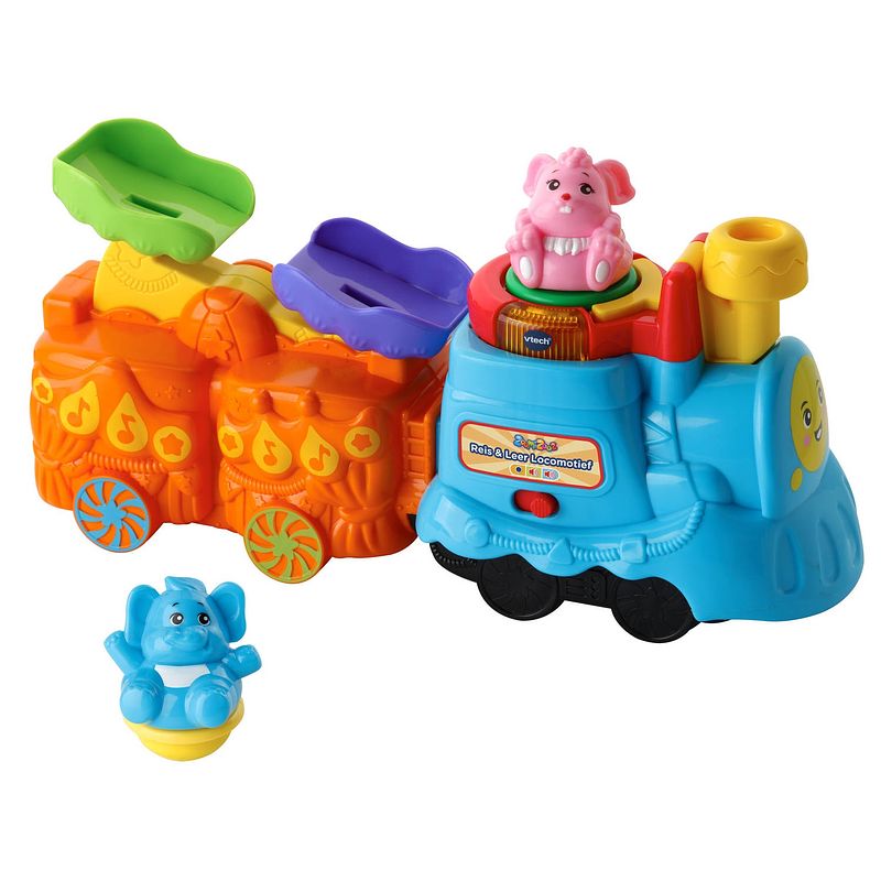 Foto van Vtech zoomizooz reis & leer locomotief 350 cm multicolor