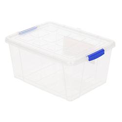 Foto van Opbergbox met deksel - 1 liter - transparant - kunststof - opbergbox