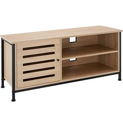 Foto van Tectake - tv-meubel tv-kast dressoir galway - industrieel - lichtbruin - 110x41,5x50,5cm - 404715