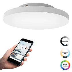 Foto van Eglo connect.z turcona-z smart plafondlamp - ø 45 cm - wit - instelbaar rgb & wit licht - dimbaar - zigbee