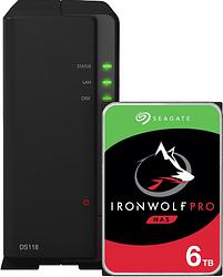 Foto van Synology ds118 + seagate ironwolf pro 6tb