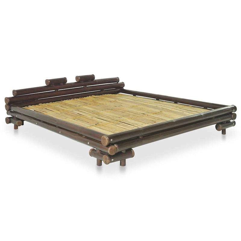 Foto van Vidaxl bedframe bamboe donkerbruin 160x200 cm