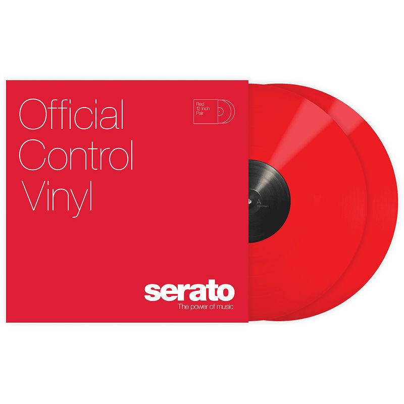 Foto van Serato scv-ps-red-ov standard colors 12" vinyl rood (2 stuks)