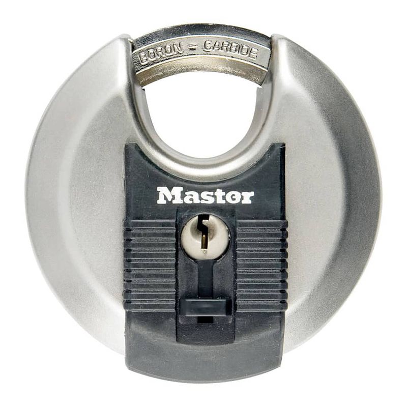 Foto van Master lock discus hangslot excell 70 mm gelamineerd staal m40eurd