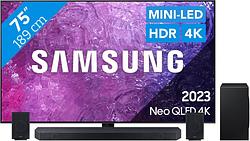 Foto van Samsung neo qled 75qn90c (2023) + soundbar