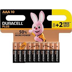 Foto van Duracell plus power aaa batterij lr03- 10 pack