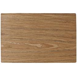 Foto van 1x rechthoekige onderzetters/placemats voor borden bruin hout print 29 x 44 cm - placemats