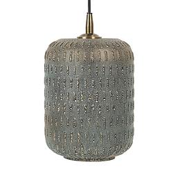 Foto van Haes deco - hanglamp - modern chic - stijlvolle glazen lamp, ø 19x25 cm - ronde hanglamp eettafel, hanglamp eetkamer