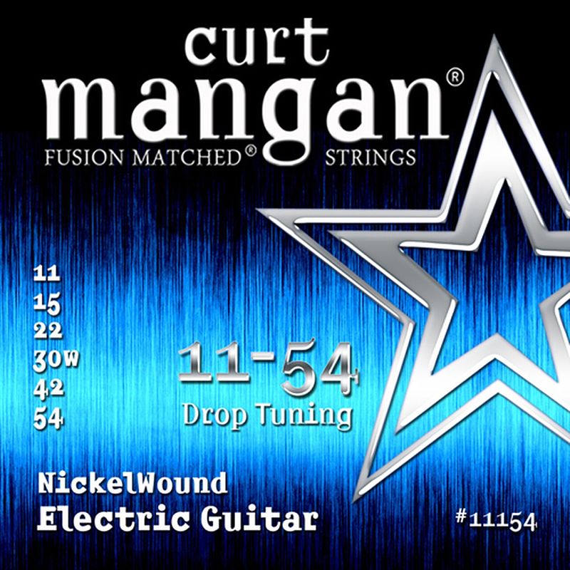 Foto van Curt mangan nickel wound 11-54 down tuning snarenset voor elektrische gitaar