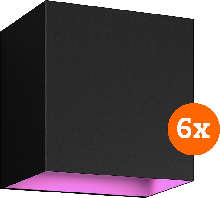 Foto van Philips hue resonate downward white and color - zwart 6-pack