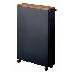 Foto van Yamazaki semi-closed storage cart - tower - black