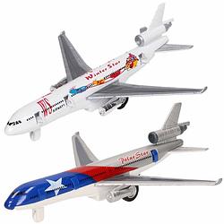 Foto van Speelgoed vliegtuigen setje van 2 stuks zilver en wit 19 cm - speelgoed vliegtuigen