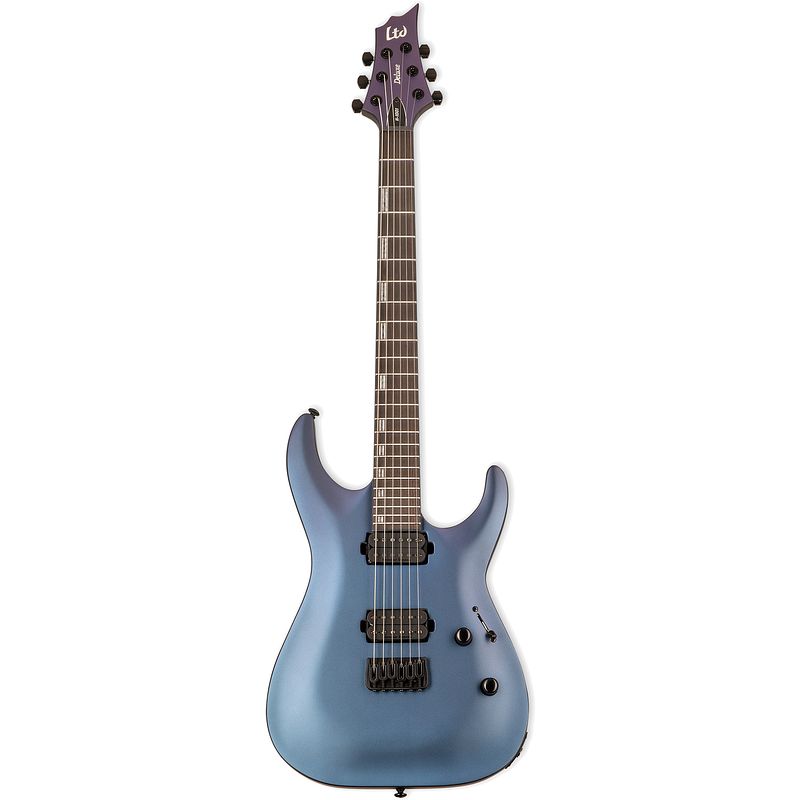 Foto van Esp ltd deluxe h-1001 violet andromeda satin met seymour duncan pegasus/sentient en hipshot brug