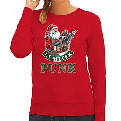 Foto van Rode kerstsweater / kerstkleding 1,5 meter punk voor dames l - kerst truien