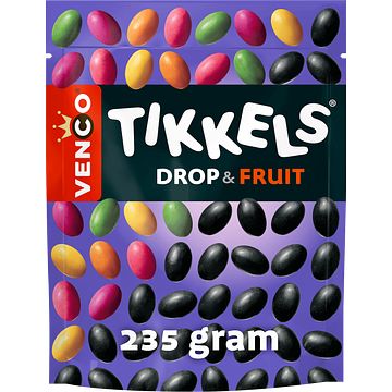 Foto van Venco tikkels drop & fruit 235g bij jumbo