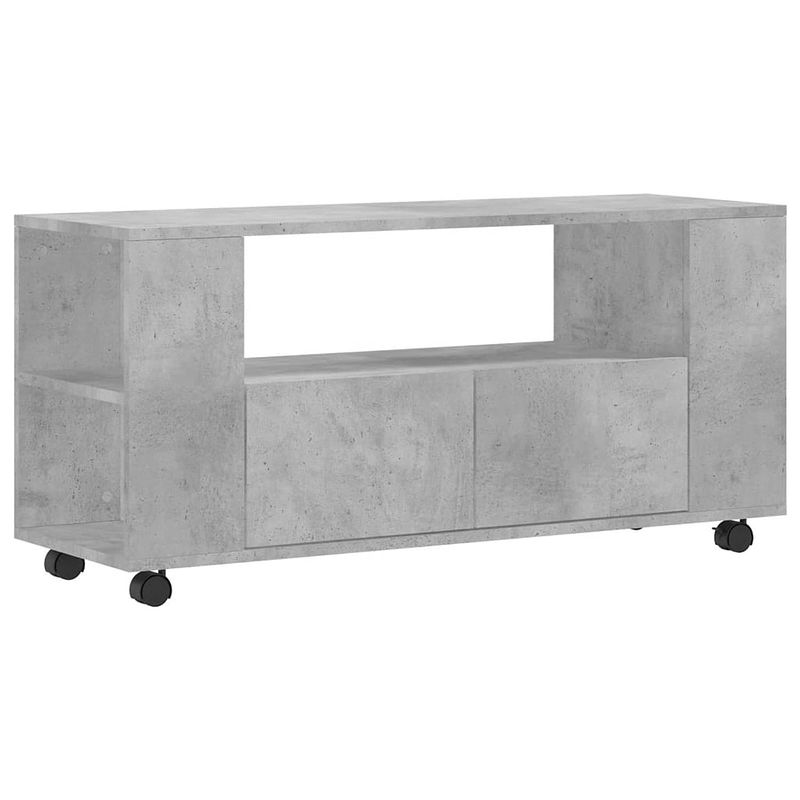 Foto van The living store tv-meubel betongrijs - 102 x 34.5 x 43 cm - trendy en praktisch