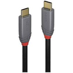 Foto van Lindy usb-kabel usb 3.2 gen2x2 usb-c stekker, usb-c stekker 1.50 m zwart, grijs 36902