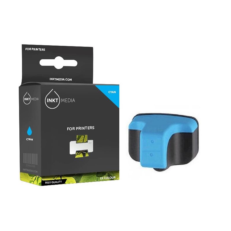 Foto van Inktmedia® -navulinkt - geschikt hp 363 c8771ee inktcartridge cyaan - navul inkt - refill inkt