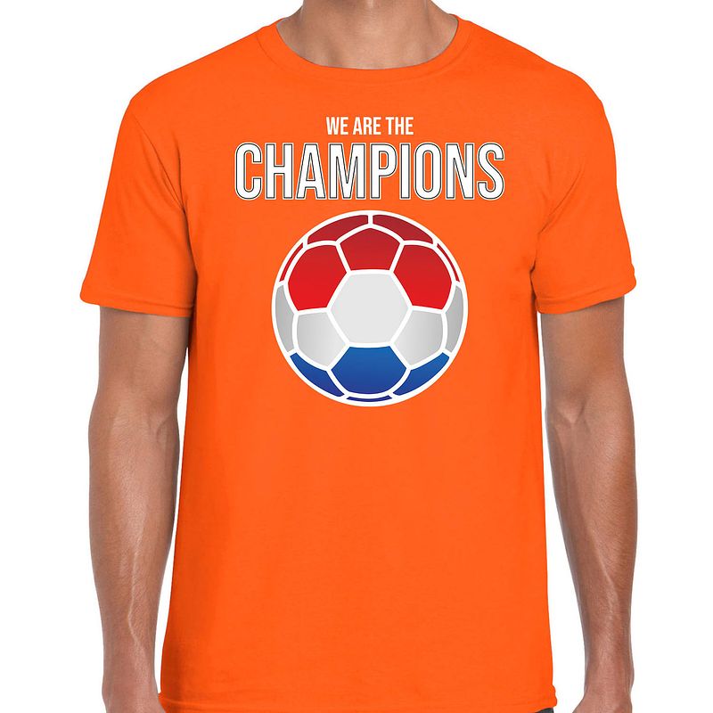 Foto van We are the champions holland / nederland supporter shirt / kleding voor heren xl - feestshirts