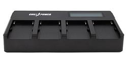 Foto van Chilipower snellader voor 4 sony l-serie accu's (np-f550, np-f570, np-f750, np-f960, np-f970)