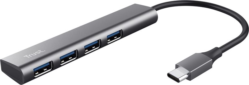 Foto van Trust halyx usb-c naar 4-poorts usb-a 3.2 gen1-hub