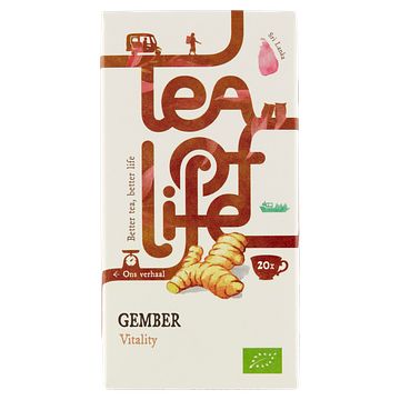 Foto van Tea of life gember vitality 20 stuks 30g bij jumbo