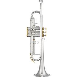 Foto van Xo 1602-sltr light 127 mm (verzilverd, vergulde versieringen) bb trompet met koffer