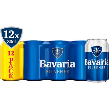 Foto van Bavaria premium pilsener blik 330ml bij jumbo