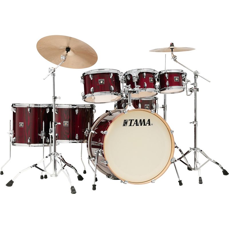 Foto van Tama cl72r+h-pggp superstar classic gloss garnet lacebark pine 7d. drumstel incl. hardware