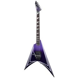Foto van Esp ltd alexi laiho signature hexed lh purple fade with pinstripes linkshandige elektrische gitaar met koffer