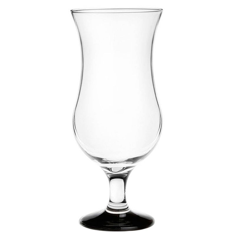 Foto van Glasmark cocktail glazen - 6x - 420 ml - zwart - glas - pina colada glazen - cocktailglazen