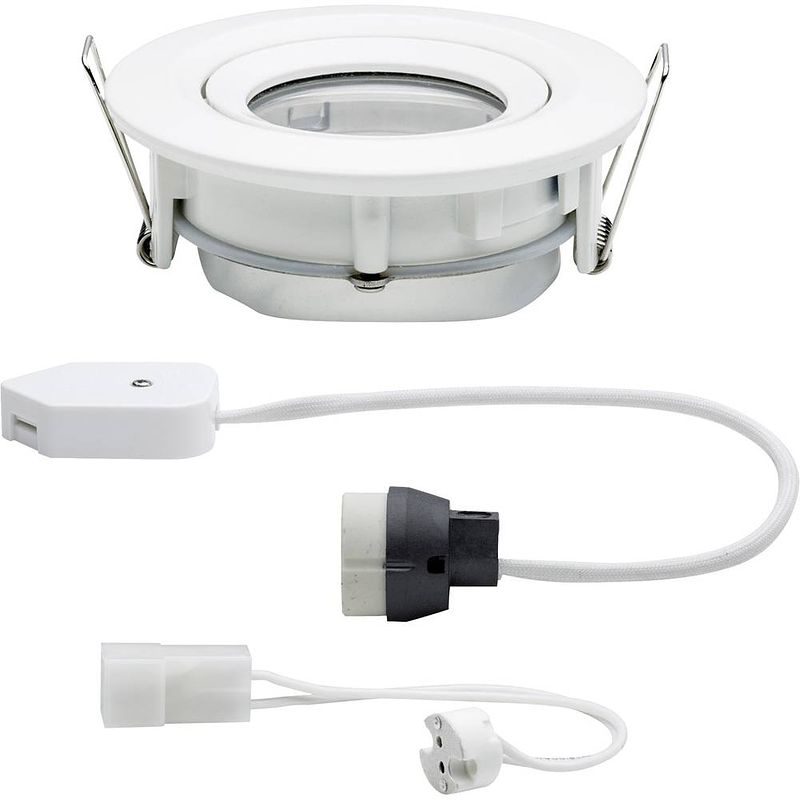 Foto van Paulmann nova inbouwlamp voor badkamer halogeen gu10, gu5.3 35 w ip65 wit (mat)