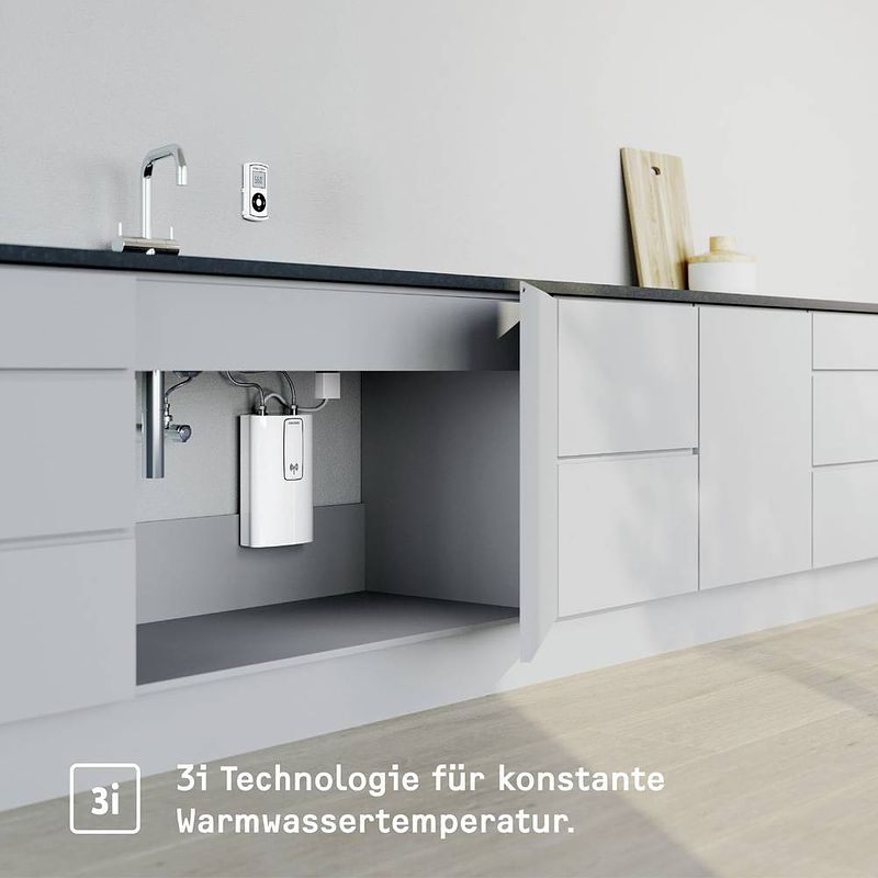 Foto van Stiebel eltron 230771 doorstroomboiler energielabel: a (a - g) dce 11/13 compact rc elektronisch 11 kw, 13.5 kw 20 tot 60 °c