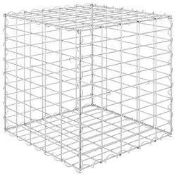 Foto van Vidaxl gabion plantenbak verhoogd kubus 50x50x50 cm staaldraad