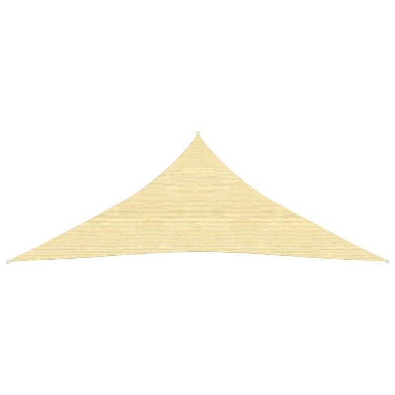 Foto van The living store schaduwdoek driehoekig hdpe 3x4x4m - beige uv-bescherming 90%