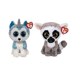 Foto van Ty - knuffel - beanie buddy - helena husky & linus lemur