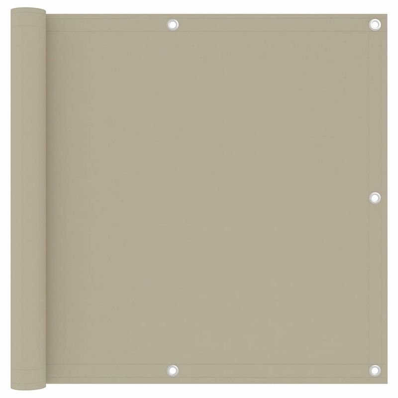 Foto van Vidaxl balkonscherm 90x500 cm oxford stof beige