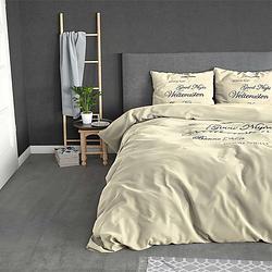 Foto van Sleeptime essentials weltrusten - creme dekbedovertrek lits-jumeaux (240 x 220 cm + 2 kussenslopen) dekbedovertrek