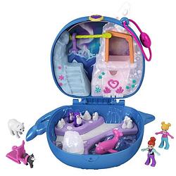 Foto van Polly pocket speelset freezin's narwhal 12,8 cm blauw/wit 6-delig