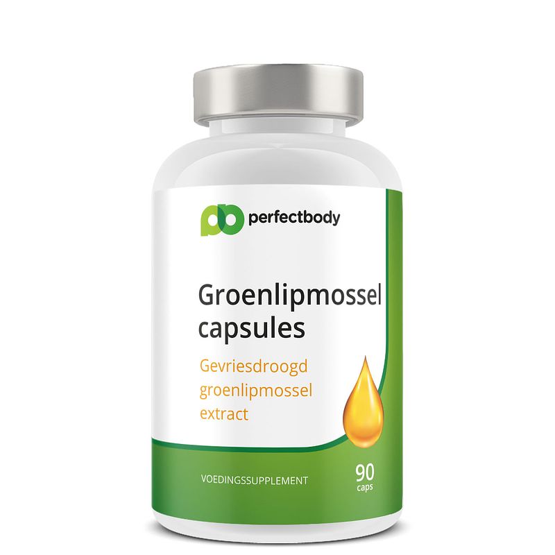 Foto van Perfectbody groenlipmossel capsules - 90 capsules