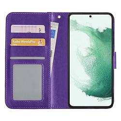 Foto van Basey samsung galaxy s22 ultra hoesje book case kunstleer cover hoes - paars